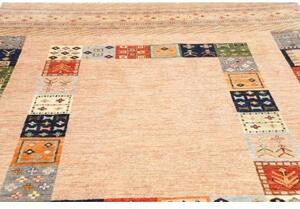 Tappeto Gabbeh Nova Geometrico Beige Blu 207x307 Cm