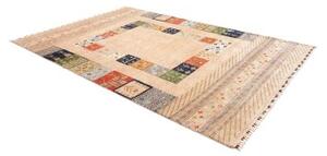Tappeto Gabbeh Nova Geometrico Beige Blu 207x307 Cm