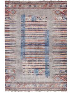 Tappeto Gabbeh Nova Geometrico Grigio Blu 207x297 Cm