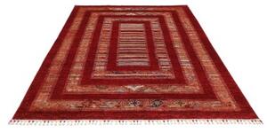 Tappeto Gabbeh Nova Geometrico Rosso Ruggine Beige 169x242 Cm