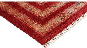 Tappeto Gabbeh Nova Geometrico Rosso Ruggine Beige 169x242 Cm