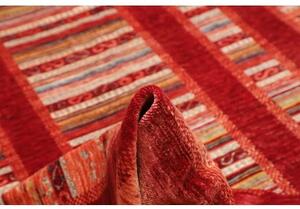 Tappeto Gabbeh Nova Geometrico Rosso Mattone Arancione Ruggine 207x298 Cm