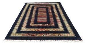 Tappeto Gabbeh Nova Geometrico Blu Scuro Avorio 169x240 Cm