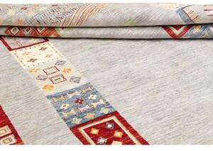 Tappeto Gabbeh Nova Geometrico Celeste Beige 207x297 Cm