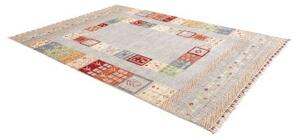 Tappeto Gabbeh Nova Geometrico Celeste Beige 207x297 Cm