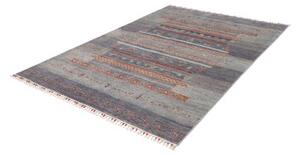 Tappeto Gabbeh Nova Geometrico Blu Rosso 168x244 Cm