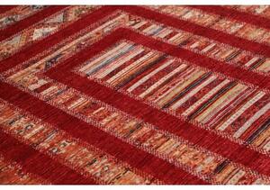 Tappeto Gabbeh Nova Geometrico Rosso Ruggine Beige 169x242 Cm