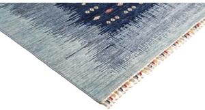 Tappeto Gabbeh Nova Figurativo Blu Notte Azzurro 210x292 Cm