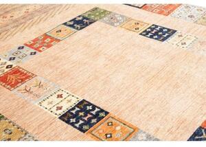 Tappeto Gabbeh Nova Geometrico Beige Blu 207x307 Cm
