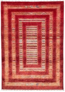 Tappeto Gabbeh Nova Geometrico Rosso Mattone Arancione Ruggine 207x298 Cm