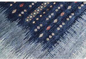 Tappeto Gabbeh Nova Figurativo Blu Notte Azzurro 210x292 Cm