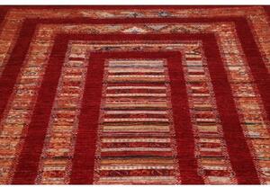 Tappeto Gabbeh Nova Geometrico Rosso Ruggine Beige 169x242 Cm
