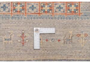 Tappeto Gabbeh Nova Geometrico Blu Rosso 124x173 Cm