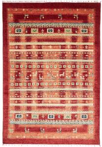 Tappeto Gabbeh Nova Geometrico Rosso Ruggine Beige 170x251 Cm