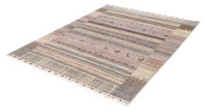 Tappeto Gabbeh Nova Geometrico Grigio Beige 155x194 Cm