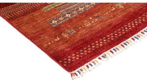 Tappeto Gabbeh Nova Geometrico Rosso Mattone Beige 125x183 Cm
