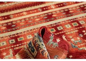 Tappeto Gabbeh Nova Geometrico Rosso Ruggine Beige 170x251 Cm