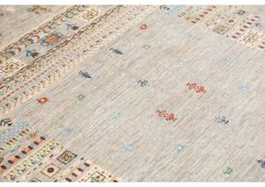 Tappeto Gabbeh Nova Geometrico Grigio Beige 122x178 Cm