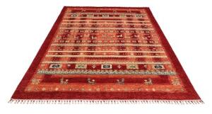 Tappeto Gabbeh Nova Geometrico Rosso Ruggine Beige 170x251 Cm