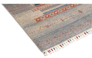 Tappeto Gabbeh Nova Geometrico Blu Avorio 120x186 Cm