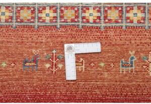 Tappeto Gabbeh Nova Geometrico Rosso Beige 124x186 Cm