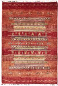 Tappeto Gabbeh Nova Geometrico Rosso Mattone Beige 125x183 Cm