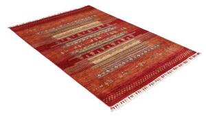 Tappeto Gabbeh Nova Geometrico Rosso Mattone Beige 125x183 Cm