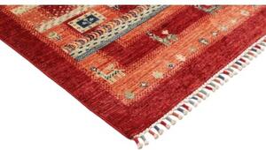 Tappeto Gabbeh Nova Geometrico Rosso Ruggine Beige 170x251 Cm