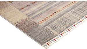 Tappeto Gabbeh Nova Geometrico Grigio Beige 155x194 Cm