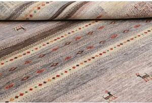 Tappeto Gabbeh Nova Geometrico Grigio Beige 155x194 Cm