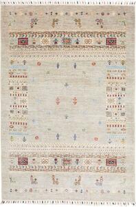 Tappeto Gabbeh Nova Geometrico Grigio Beige 122x178 Cm