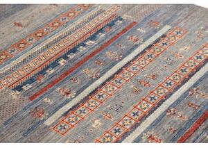 Tappeto Gabbeh Nova Geometrico Blu Avorio 120x186 Cm