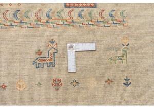 Tappeto Gabbeh Nova Geometrico Blu Avorio 120x186 Cm