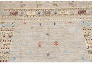 Tappeto Gabbeh Nova Geometrico Grigio Beige 122x178 Cm