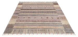 Tappeto Gabbeh Nova Geometrico Grigio Beige 155x194 Cm