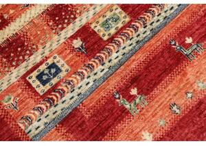 Tappeto Gabbeh Nova Geometrico Rosso Ruggine Beige 170x251 Cm