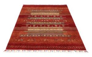 Tappeto Gabbeh Nova Geometrico Rosso Mattone Beige 125x183 Cm