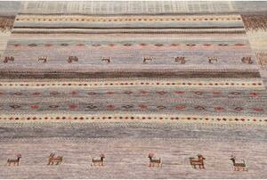 Tappeto Gabbeh Nova Geometrico Grigio Beige 155x194 Cm