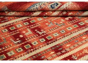 Tappeto Gabbeh Nova Geometrico Rosso Ruggine Beige 170x251 Cm
