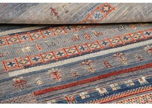 Tappeto Gabbeh Nova Geometrico Blu Avorio 120x186 Cm