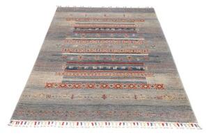 Tappeto Gabbeh Nova Geometrico Blu Avorio 120x186 Cm