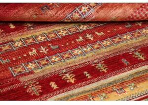Tappeto Gabbeh Nova Geometrico Rosso Beige 124x186 Cm