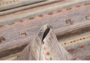 Tappeto Gabbeh Nova Geometrico Grigio Beige 155x194 Cm
