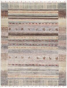 Tappeto Gabbeh Nova Geometrico Grigio Beige 155x194 Cm