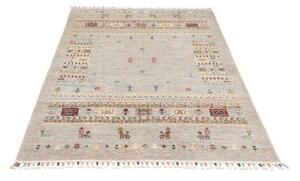 Tappeto Gabbeh Nova Geometrico Grigio Beige 122x178 Cm