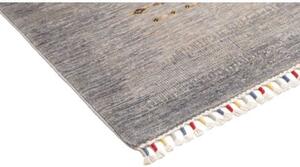 Tappeto Gabbeh Nova Figurativo Grigio Beige 125x176 Cm