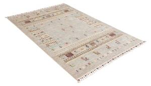Tappeto Gabbeh Nova Geometrico Grigio Beige 122x178 Cm