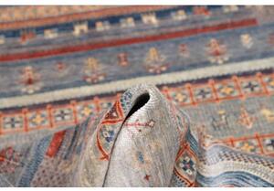Tappeto Gabbeh Nova Geometrico Blu Avorio 120x186 Cm