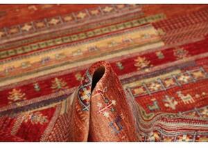 Tappeto Gabbeh Nova Geometrico Rosso Mattone Beige 125x183 Cm