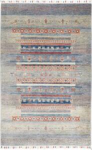 Tappeto Gabbeh Nova Geometrico Blu Avorio 120x186 Cm